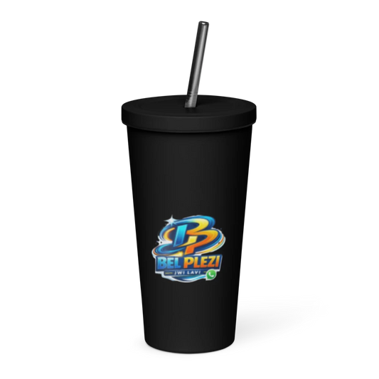 Insulated Tumbler with a Straw