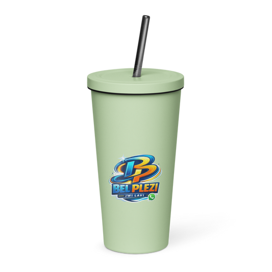 Insulated Tumbler with a Straw
